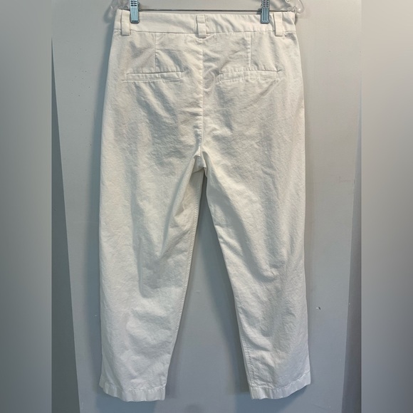 Vince., 6, white 24” crop capri pants straight leg 100% cotton resort summer EUC - Picture 3 of 7